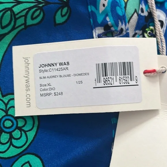 NWT Johnny Was silk blouse - Picture 6 of 9